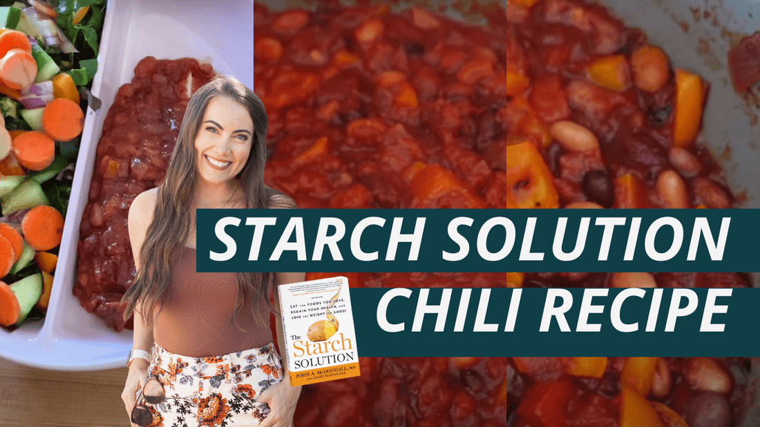 Simple and Delicious Starch Solution Chili Recipe fullandfulfilled 50 50 plate 50/50 bowl starch solution McDougall Program 5050 diet wfpb vegan plant based fullandfulfilled