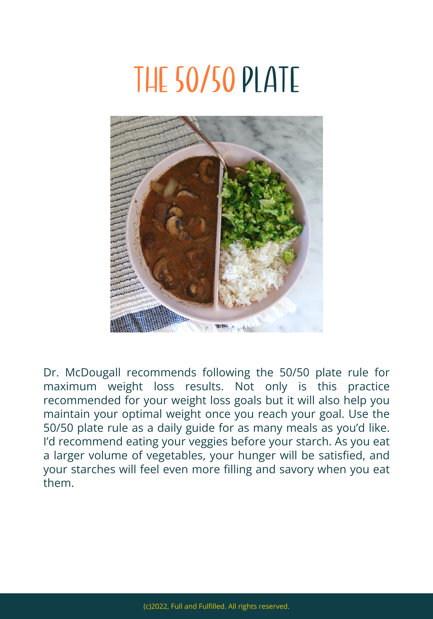 Starch Solution 365-Day Journal fullandfulfilled 50 50 plate 50/50 bowl starch solution McDougall Program 5050 diet wfpb vegan plant based E-Download fullandfulfilled