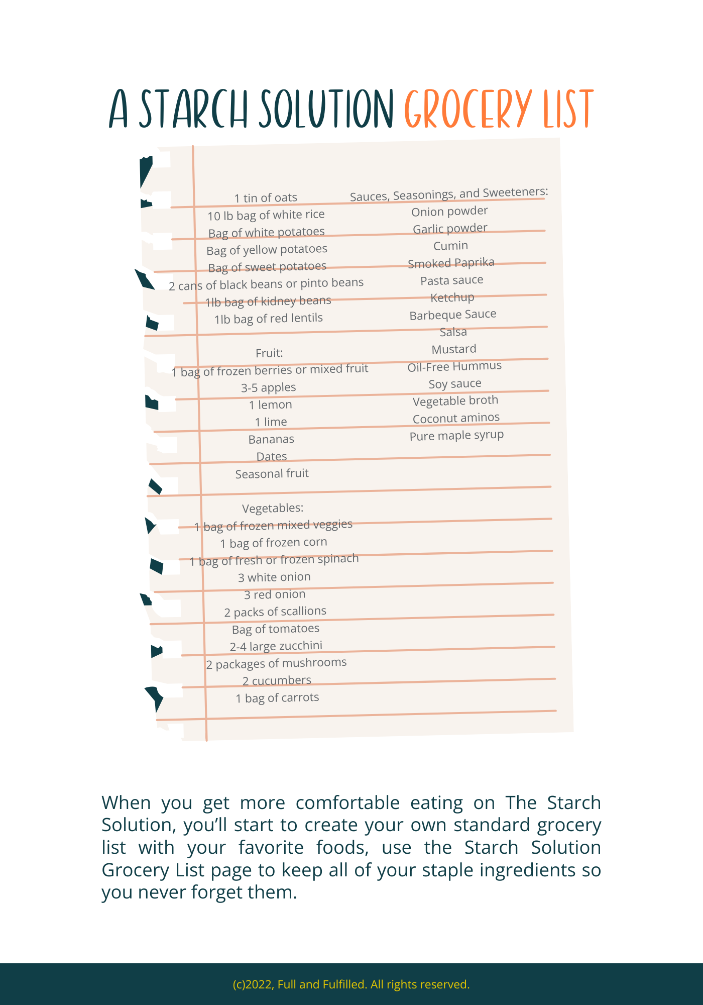 Starch Solution 365-Day Journal fullandfulfilled 50 50 plate 50/50 bowl starch solution McDougall Program 5050 diet wfpb vegan plant based E-Download fullandfulfilled