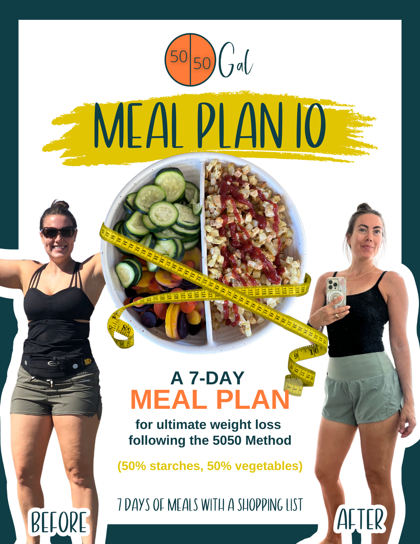 Meal Plan 10 fullandfulfilled 50 50 plate 50/50 bowl starch solution McDougall Program 5050 diet wfpb vegan plant based E-Books fullandfulfilled