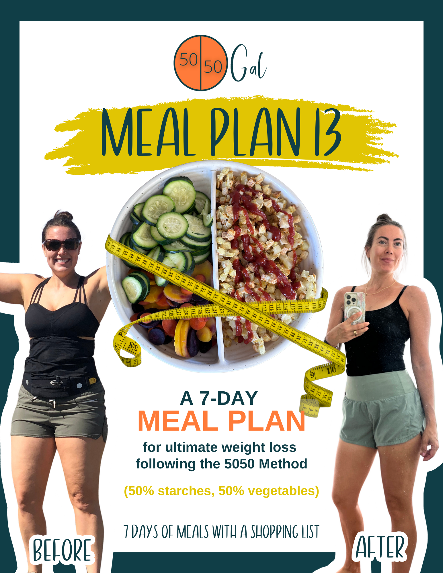 Meal Plan 13 fullandfulfilled 50 50 plate 50/50 bowl starch solution McDougall Program 5050 diet wfpb vegan plant based E-Books fullandfulfilled