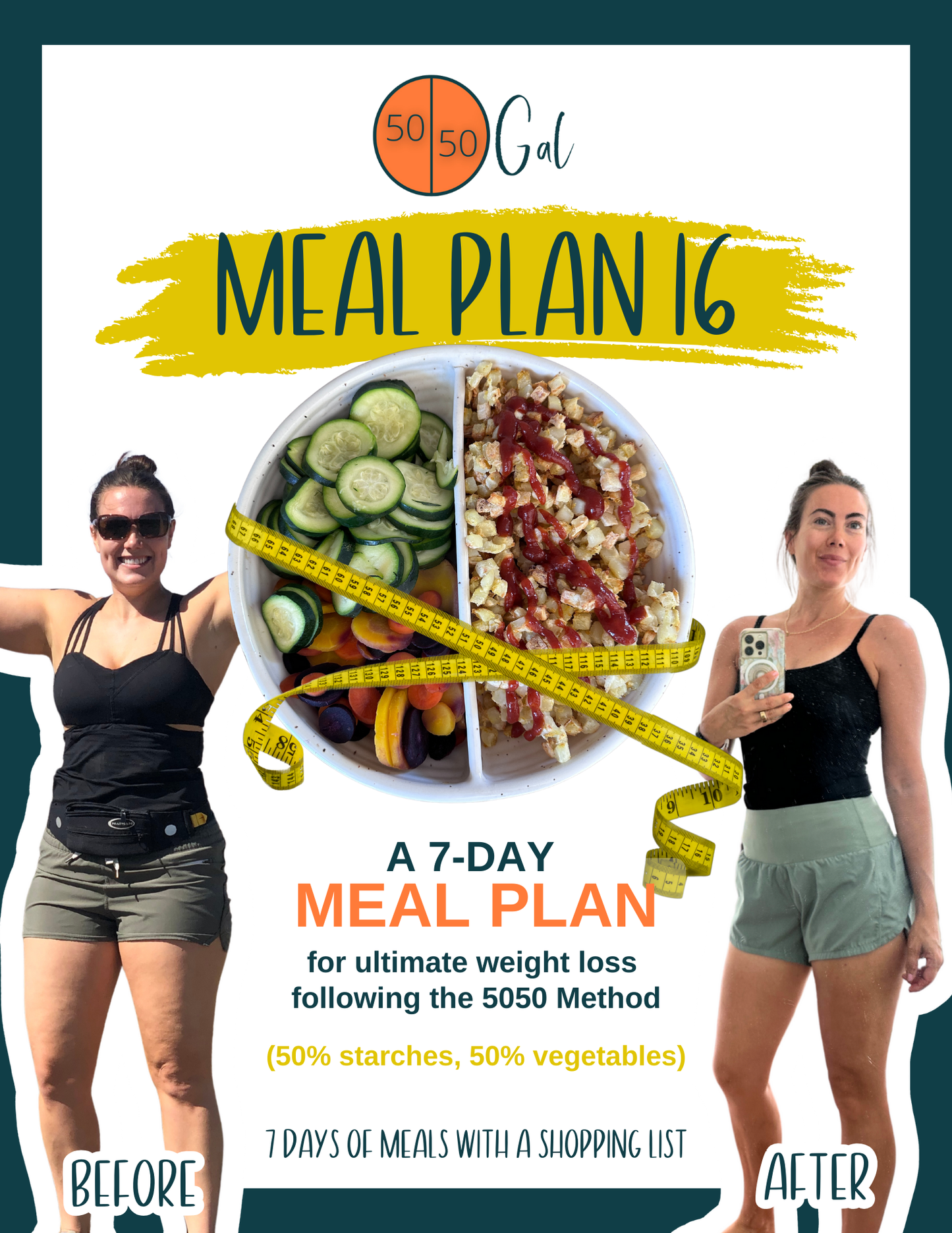 Meal Plan 16 fullandfulfilled 50 50 plate 50/50 bowl starch solution McDougall Program 5050 diet wfpb vegan plant based E-Books fullandfulfilled