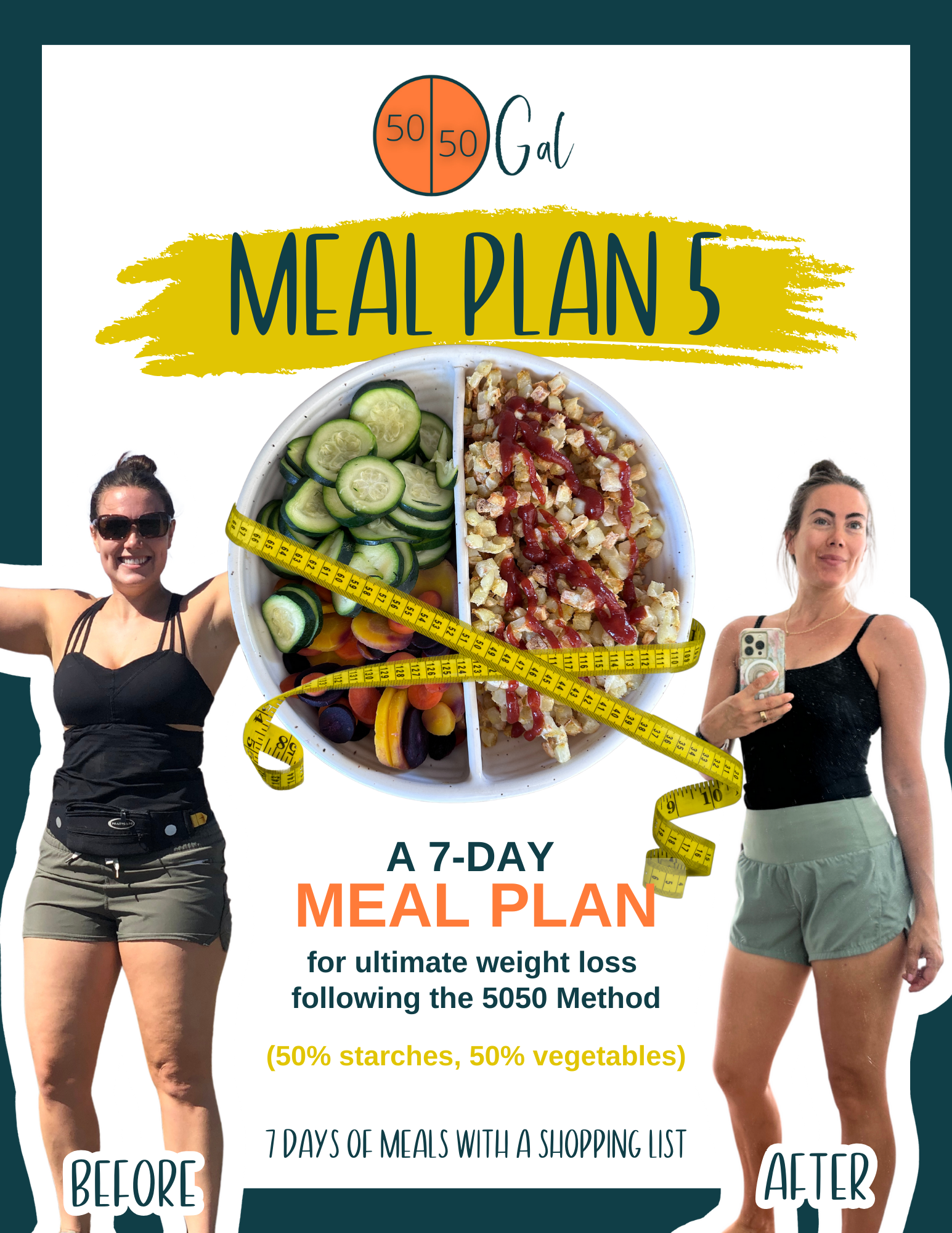 Meal Plan 5 fullandfulfilled 50 50 plate 50/50 bowl starch solution McDougall Program 5050 diet wfpb vegan plant based E-Books fullandfulfilled