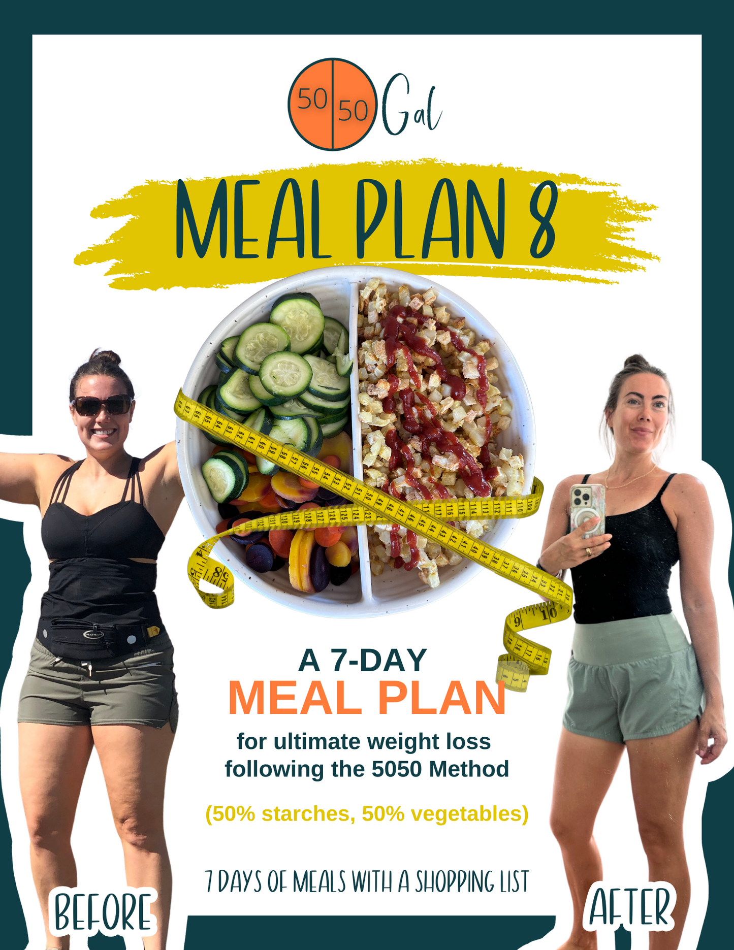 Meal Plan 8 fullandfulfilled 50 50 plate 50/50 bowl starch solution McDougall Program 5050 diet wfpb vegan plant based E-Books fullandfulfilled